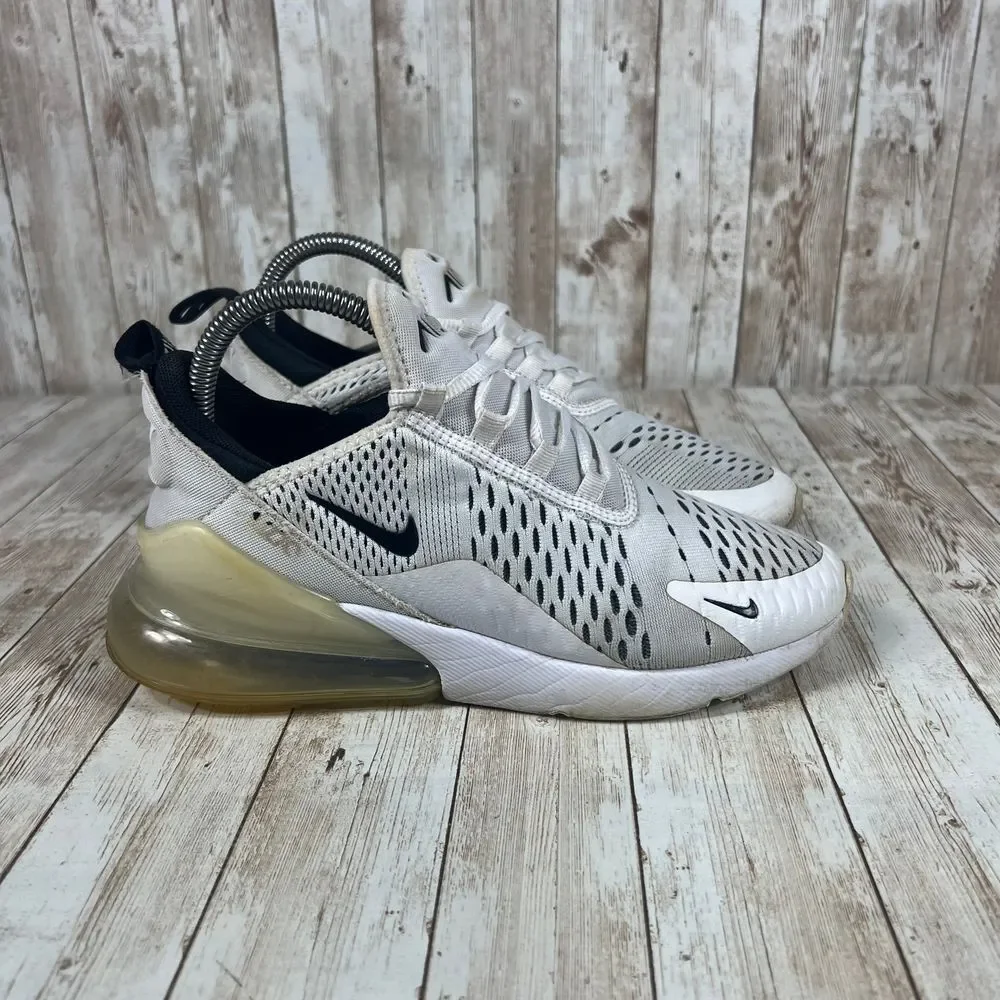 Nike Air Max 270 Sneakers‎ White Mesh Breathable Athletic Shoes US 7